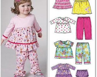 McCall's M6152 Sewing Pattern Infants' Tops, Dresses Panties and Pants S-M-L NIP