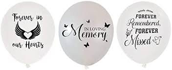 Memorial Balloons Remembrance Funeral Celebration of Life Commemorative
