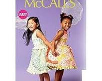 McCall Patterns M6686 Girls Dresses, Belt Petticoat Sewing Pattern Size: 6-7-8