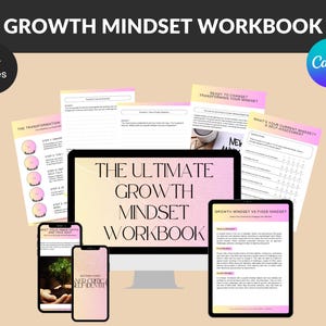Growth Mindset Workbook Self-Improvement Personal Development Journal Goal-Setting Planner PLR and MRR Coaching resources