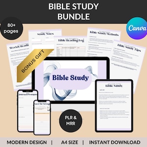 Bible Study Bundle: Reading Plan, Reflections, Prayer Journal (Digital Download)
