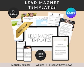Lead Magnet Template: Editable Canva Workbook (PLR & MRR)
