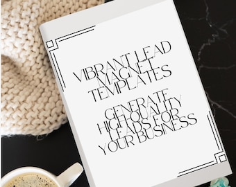 Lead Magnet Template: Editable Canva Workbook, Vibrant Design (PLR & MRR)
