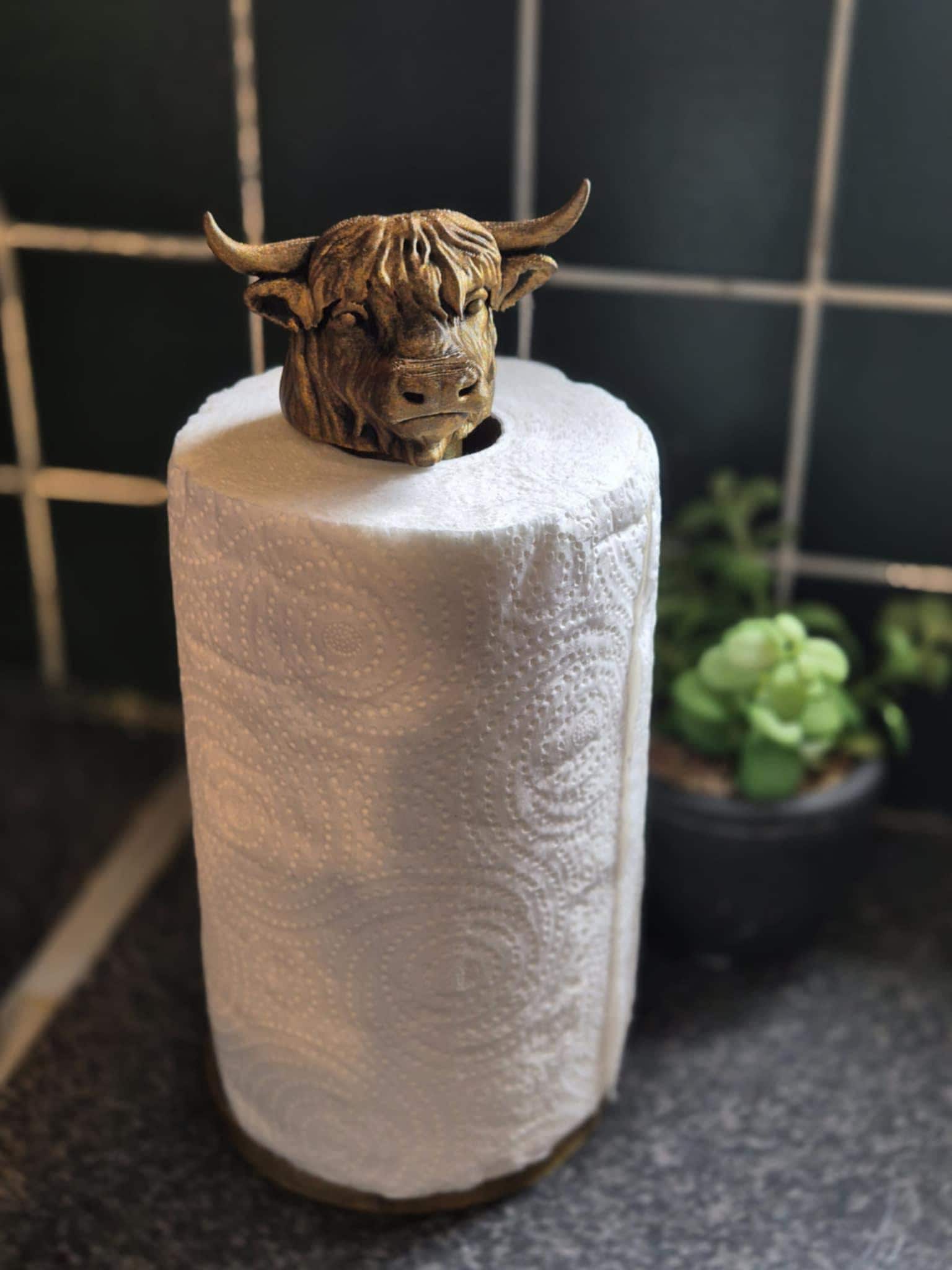 Highland Cow Cool Kitchen Roll Holder Highland Cow Kitchen