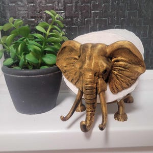 Porta rotolo di carta igienica a forma di elefante eccentrico – accessorio da bagno stampato in 3D