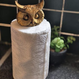 Portarotolo da cucina a forma di gufo eccentrico – accessorio da cucina stampato in 3D