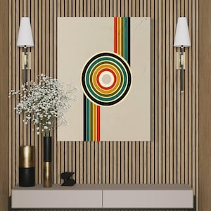 Pósteres de los años 70, tamaños 18x24 y 24x36, color retro, póster vintage para decoración moderna de mediados de siglo.