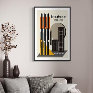 Bauhaus Architecture Poster: Modernist Cityscape Art Print