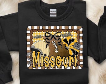 Missouri Football PNG, Preppy Missouri Gingham Design, Missouri Sports Team PNG, Girly Missouri Football Digital Download, Missouri Team png