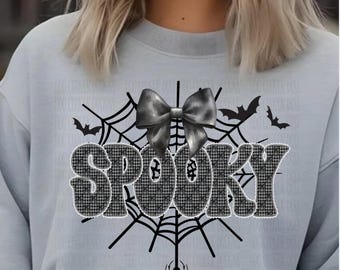 Vintage Spooky Coquette PNG: Spiderweb & Bats Design (Digital Download)