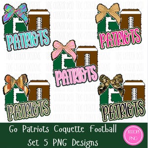 Go Patriots Football Dalmatian Coquette Png, Go Patriots PNG Set, Patriots Football Digital Downloads, Patriots Coquette Football PNG Bundle