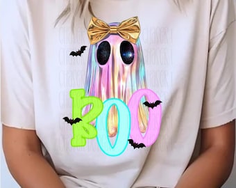 Schillernder Geist PNG: Girly Halloween Design (Digital Download 300 DPI)