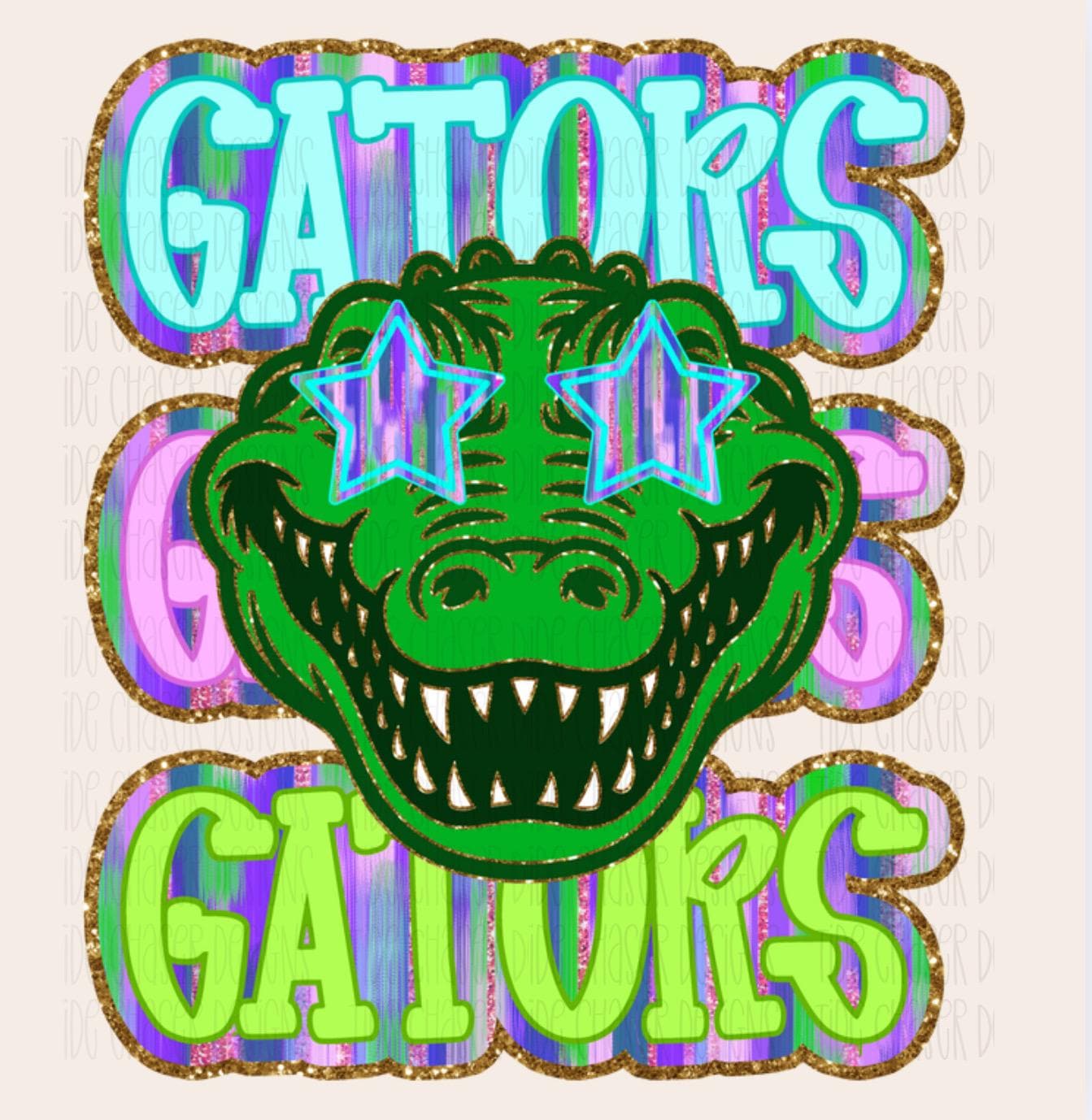 Gators Preppy Mascot PNG, Stylish Gators Mascot Digital Art, Glitzy Gators Mascot Digital Art - Perfect for Preppy Designs