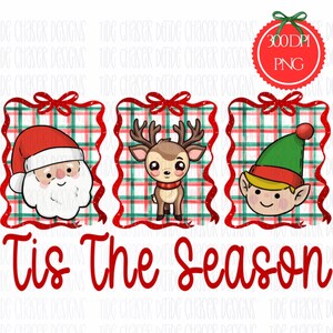 Kerstman en rendier, png-ontwerp: dit is het seizoen (digitale download)