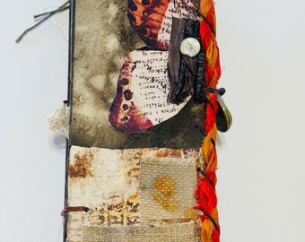 Mixed Media Handmade Book, Love is a Circle without End, One of a Kind, Coupon At Checkout!