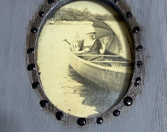 Mixed Media Art Vintage Photo Assemblage, Vintage Tin, Artful Memories Challenge 2026