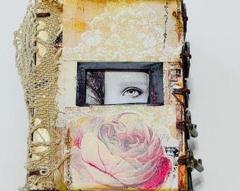 Mixed Media Handmade Book, BEFORE THE FADE,  One of a Kind, Coupon At Checkout!