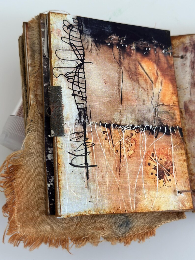 Mixed Media Handmade Book, THE WILD ONES, Steampunk, Coptic Stitch