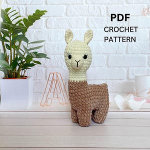 Crochet pattern llama, Crochet amigurumi alpaca, Digital download PDF