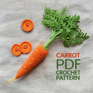 Carrot Crochet Pattern - PDF pattern - Amigurumi carrot pattern