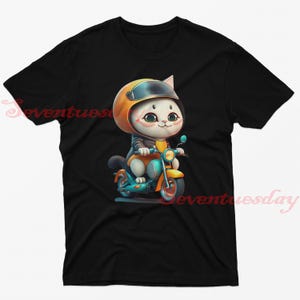 Cat on a Motorcycle shirt, Kitty Biker, Cat Women shirts, diet,Cat shirts, cat T-shirts, Cat Lovers Gift,  Gift For Cat Lovers, Cat Mom Love