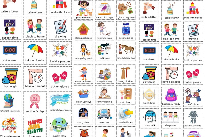 Editable Kids Daily Routine Cards | Daily Visual Schedule | Chore Chart ...