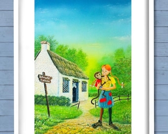 Impresión giclée de Pippi Calzaslargas: Arte infantil de Astrid Lindgren Puffin Books