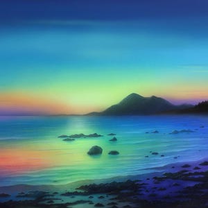 Signed Croagh Patrick Giclée Print: Irish Seascape Art Co Mayo Ireland Wild Atlantic Way