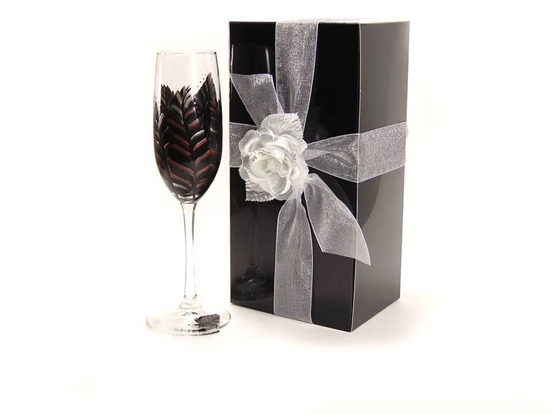 Black Stemware Boxes 10 Glossy Black Flute Boxes Black Etsy