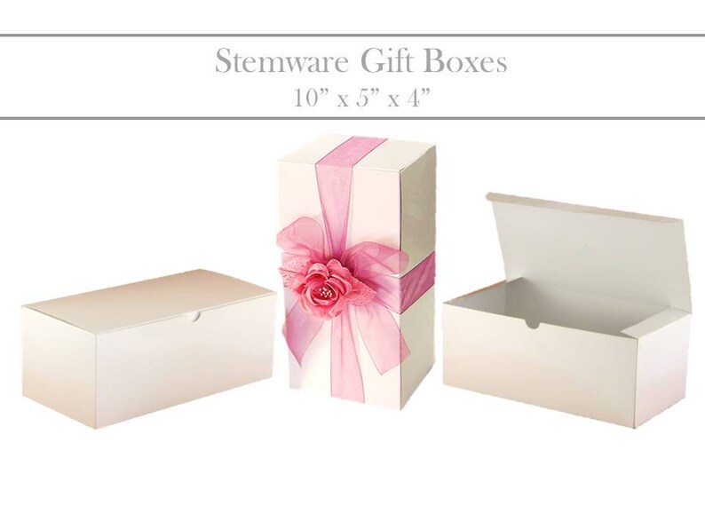 Wine Glass Gift Box Champagne Glass Box Stemware Favor Box Etsy