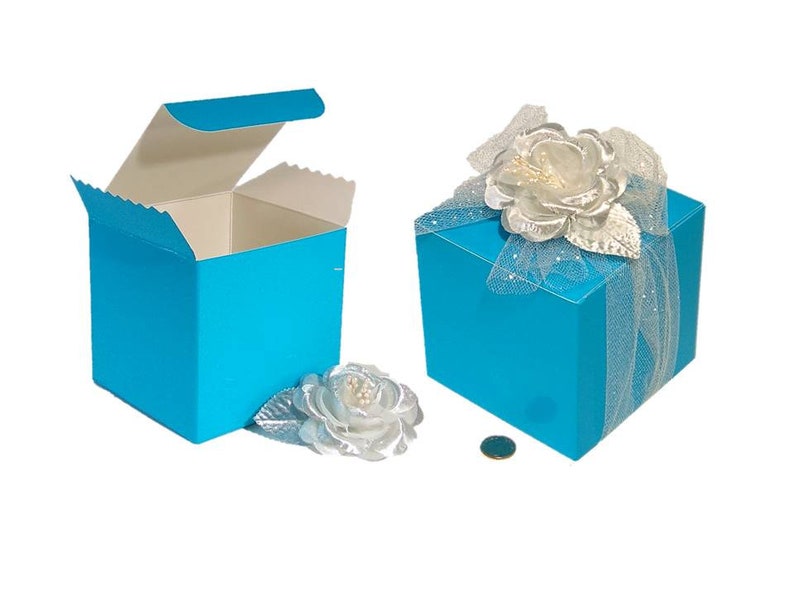 20 Royal Blue Boxes 4 X 4 Stemless Glass Box Blue Wine Etsy