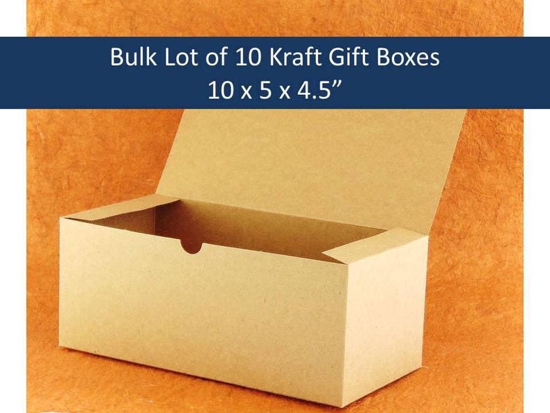 10 Kraft Gift Boxes Bulk Lot 10 X 5 Box Gift Boxes Groomsmens Etsy