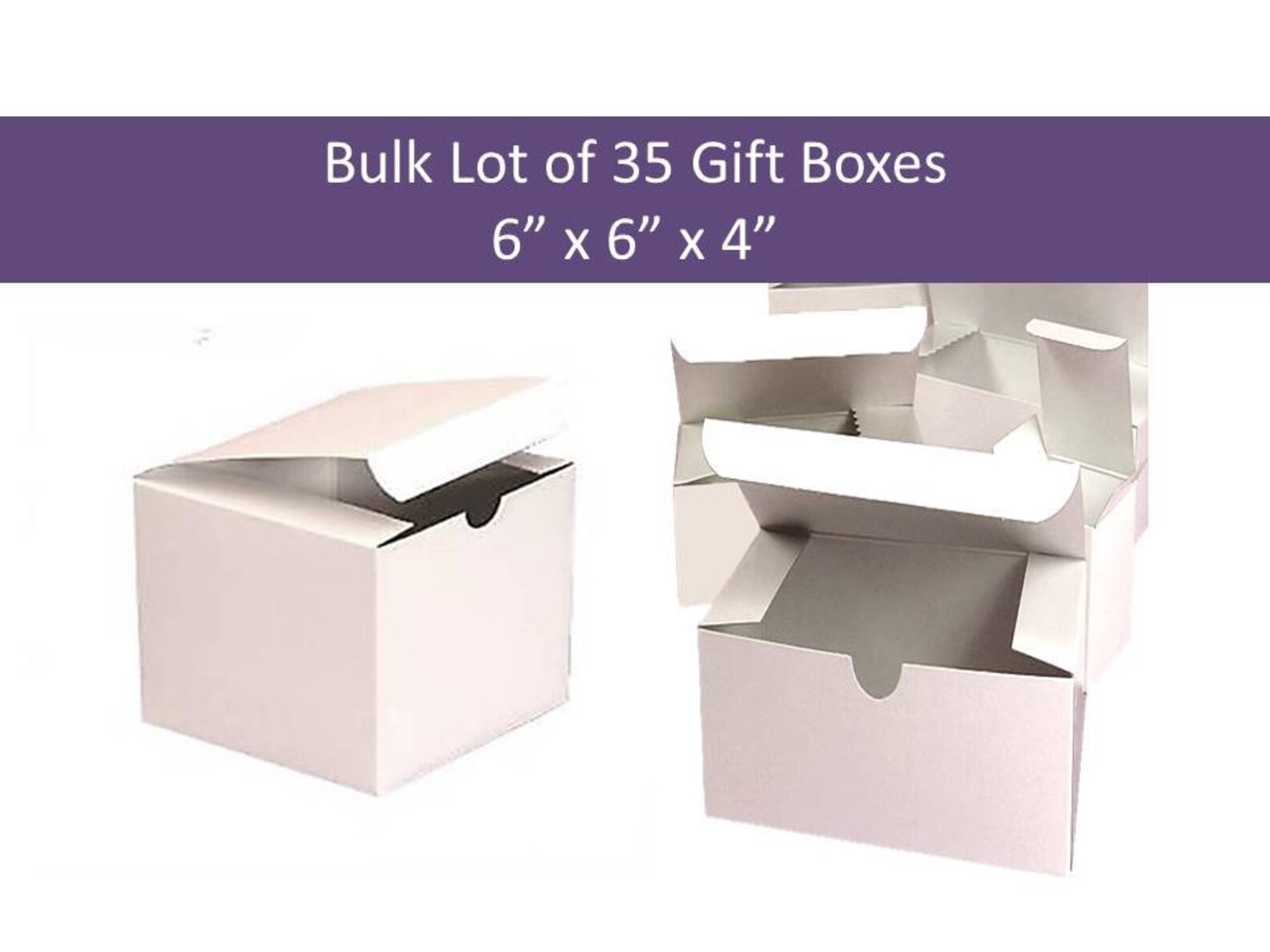 35 White Gift Boxes Bulk Lot of 35 6 X 6 Inch Gift Boxes Etsy