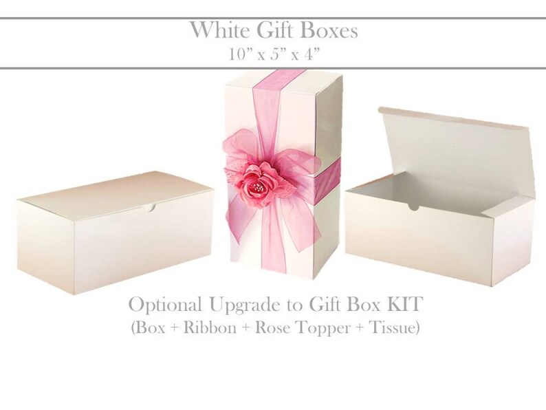 20 Extra Large Gift Boxes White Stemware Box With Optional Etsy