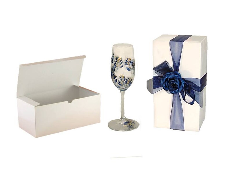 Wine Glass Gift Box Champagne Glass Box Stemware Favor Box Etsy