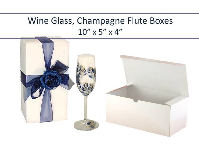15 Gift Boxes for Wine Glass Favors Stemware Gift Box 10 x Etsy
