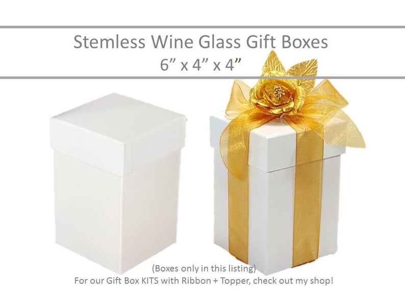 Extra Large Gift Boxes Pack of 5 Boxes for Glassware Option Etsy