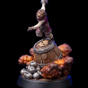 Bulah the Pirate Monkey - Miniature - 15mm - 28mm - 32mm - 75mm - DnD - 40k - Model