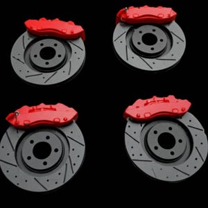 1:24 Scale Miniature Brake Rotors with Caliper – 4-Pack | Primed or Unprimed Miniature Car Part Model
