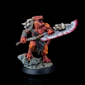 Dragonfolk Warrior - Miniature - 15mm - 28mm - 32mm - 75mm - DnD - 40k - Model