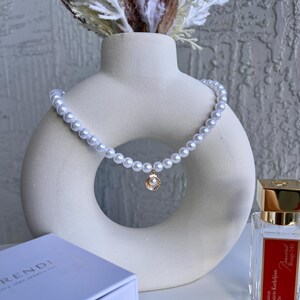 Pearl Choker, Dainty Pearl Necklace,Minimalist Pearl Necklace,Wedding Jewelry, Elegant Pearl Necklace, Choker Necklace, Gift for mom