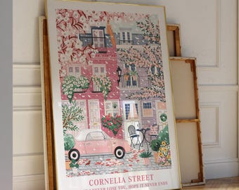 Cornelia Street Print, Pink Car Poster, Dorm Decor (Digital Download)