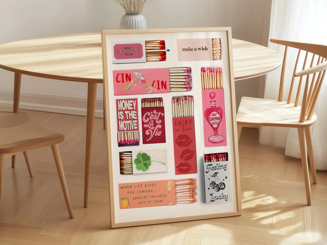Trendy Matchbox Art Print, Funky Collage (digital Download) - Etsy