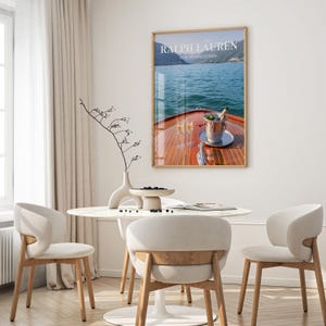 Luxury Poster, Fashion Magazine Wall Art Vintage Yacht Print, Retro Vintage Art, Magazine Cover Old Luxury Physical Wall Art