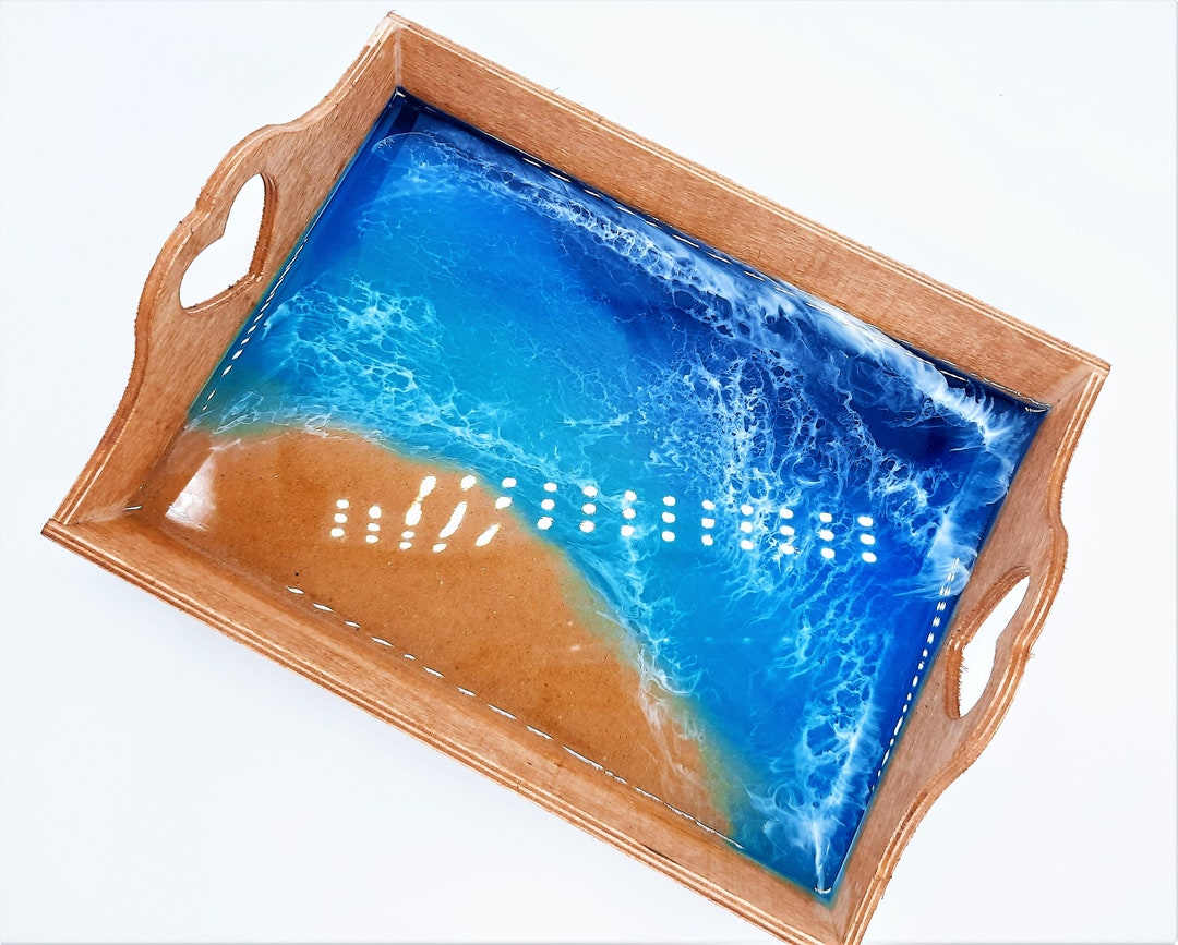 Ecofriendly Epoxy Resin Seascape Coastal Wave Beach Scene Etsy