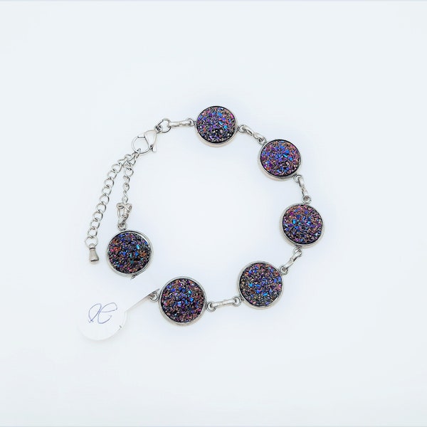 Stone and Pearl Druzy Bracelet main image 1