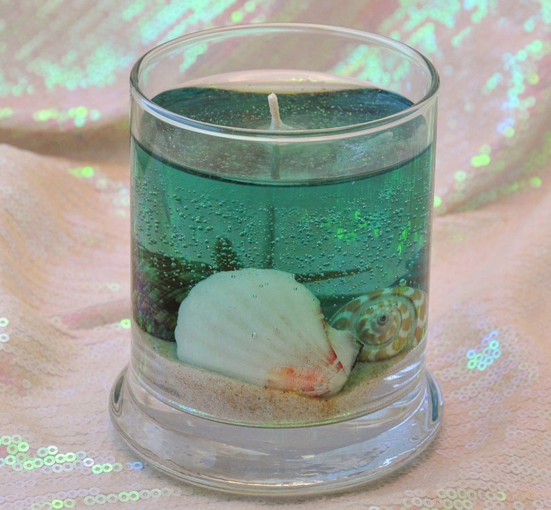 Ocean Candle / Beach Candle Made with Real Seashells and Sand Etsy