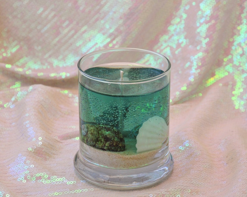Ocean Candle / Beach Candle Made with Real Seashells and Sand Etsy