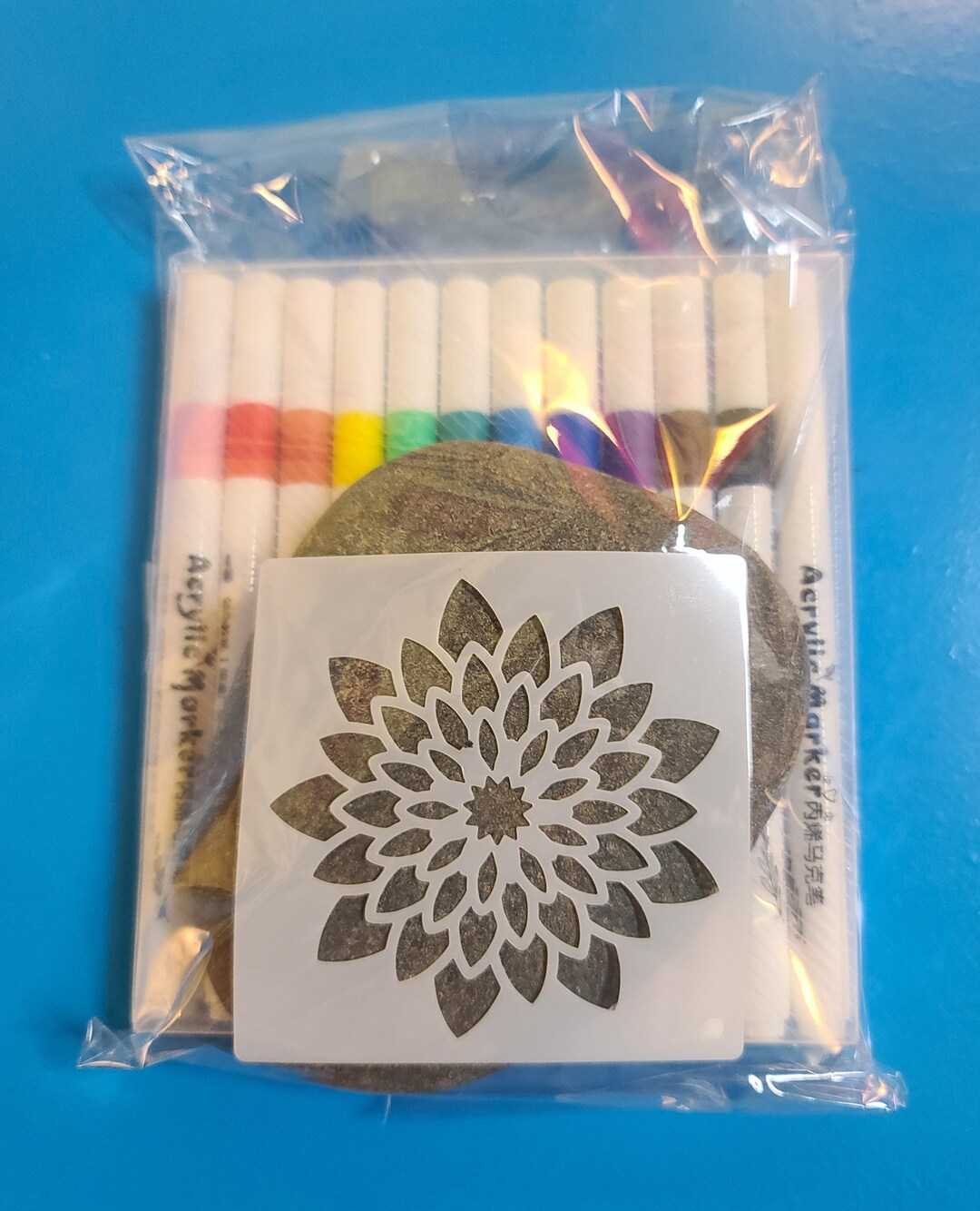 DIY Mandala Rock Kit / Mandala Stone Paint Kit Etsy