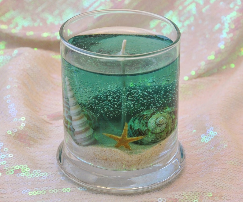 Ocean Candle / Beach Candle Made with Real Seashells and Sand Etsy